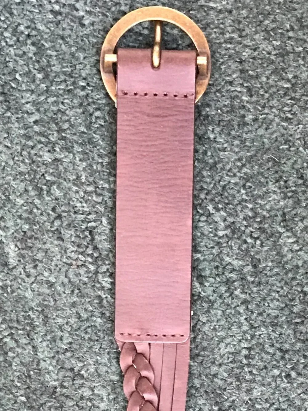 🤎Genuine Leather Braided Belt — Classic Style — Size M 🤎